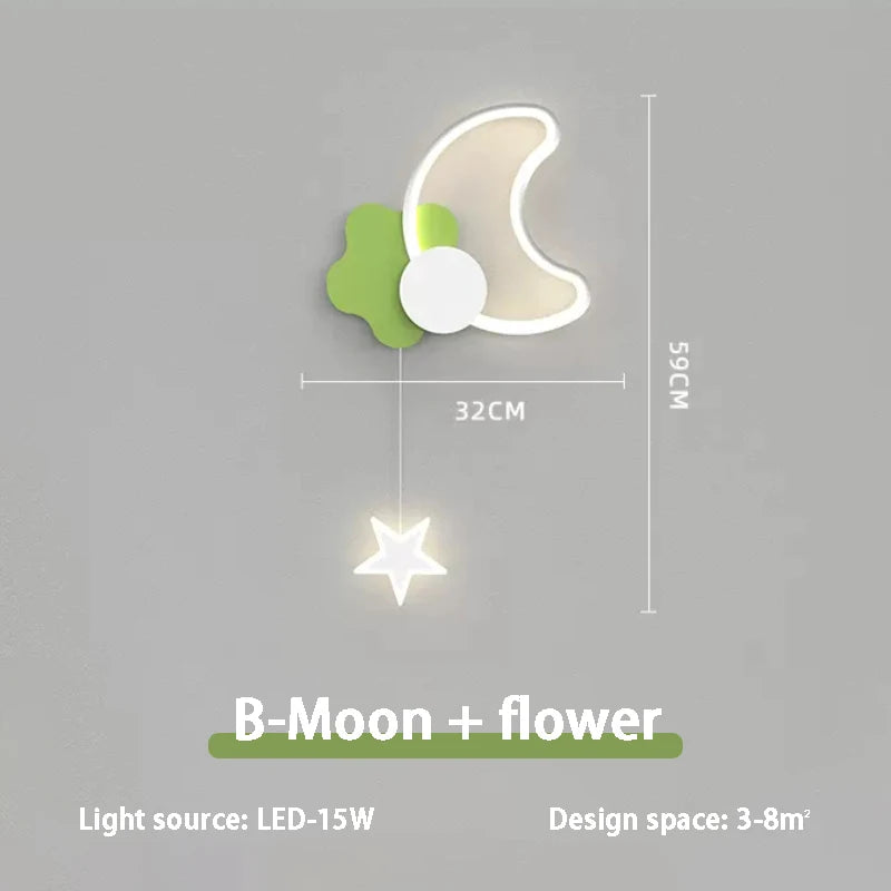 applique murale nuage et lune pour chambre d'enfant - vue 9 sur 22