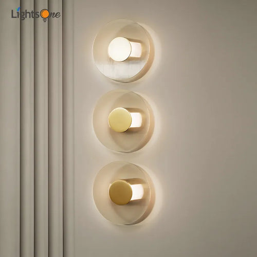Applique murale de luxe en verre rond