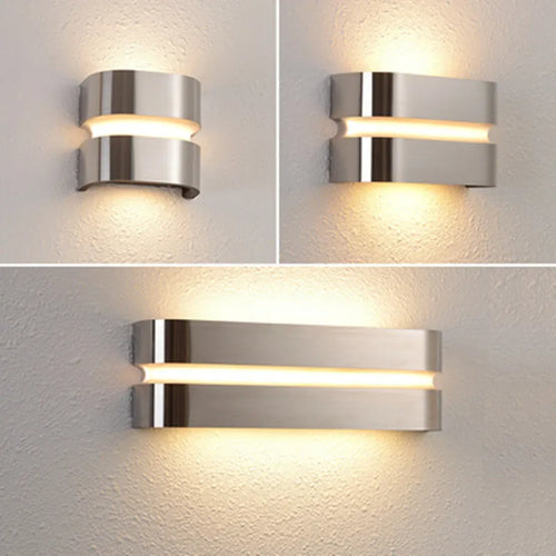 applique murale led moderne en acier inoxydable étanche pour extérieur