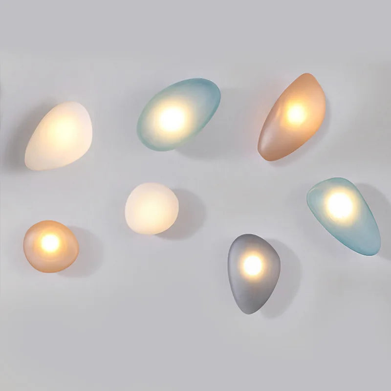 Applique murale LED en verre de couleur au Design nordique