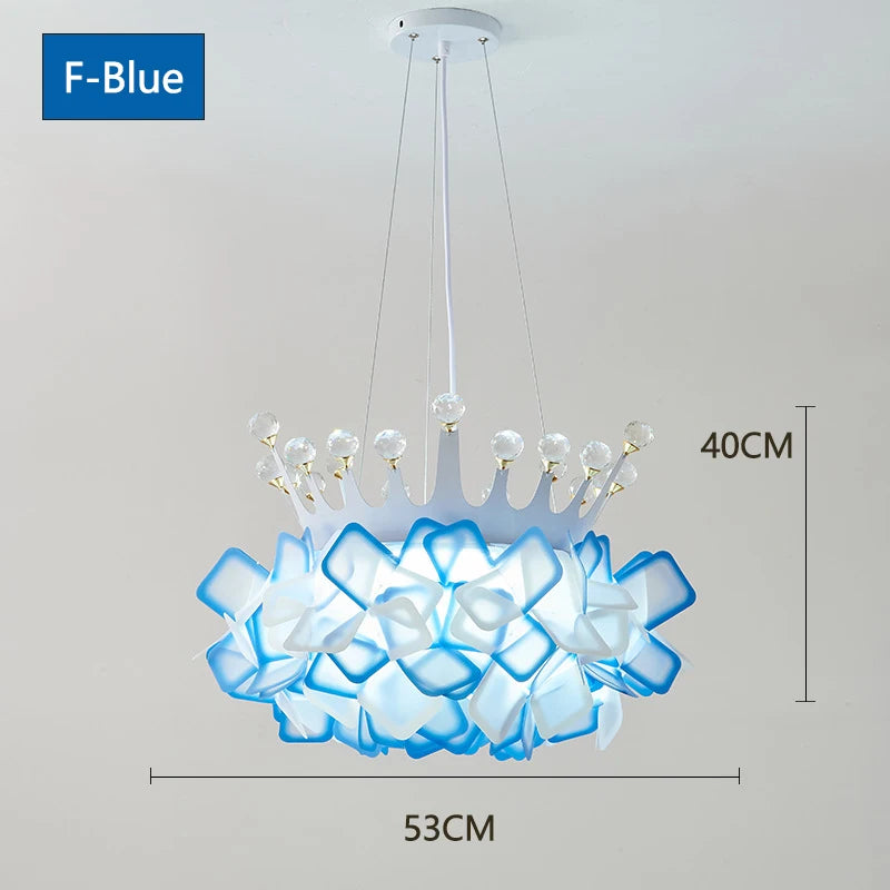 lustre romantique en cristal pour une décoration moderne