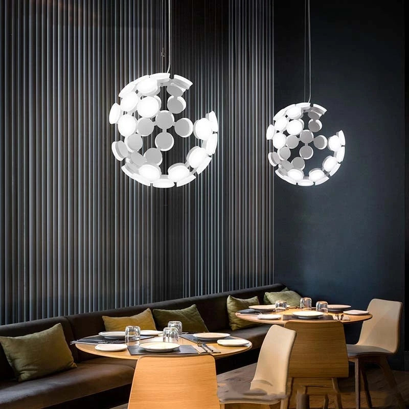 Danish Designer Big Globle Pendant Lamp Modern Suspension Hanging Light for Living Room - vue 6 sur 8