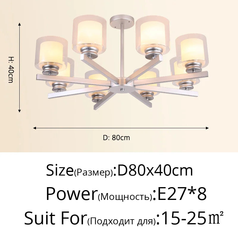 Bosmos European Style Decorative LED Chandeliers For Living Rooms, Bedrooms, And Modern Simple Indoor Lighting - vue 14 sur 21