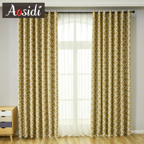 Rideau occultant moderne motifs infinis pour salon chambre - vue 10 sur 11