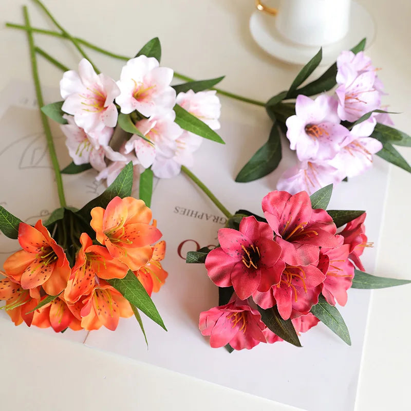 fleur artificielle trompette bouquet décoratif pour mariage et maison