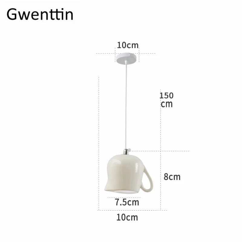 suspension en céramique moderne en forme de théière décorative - vue 17 sur 18