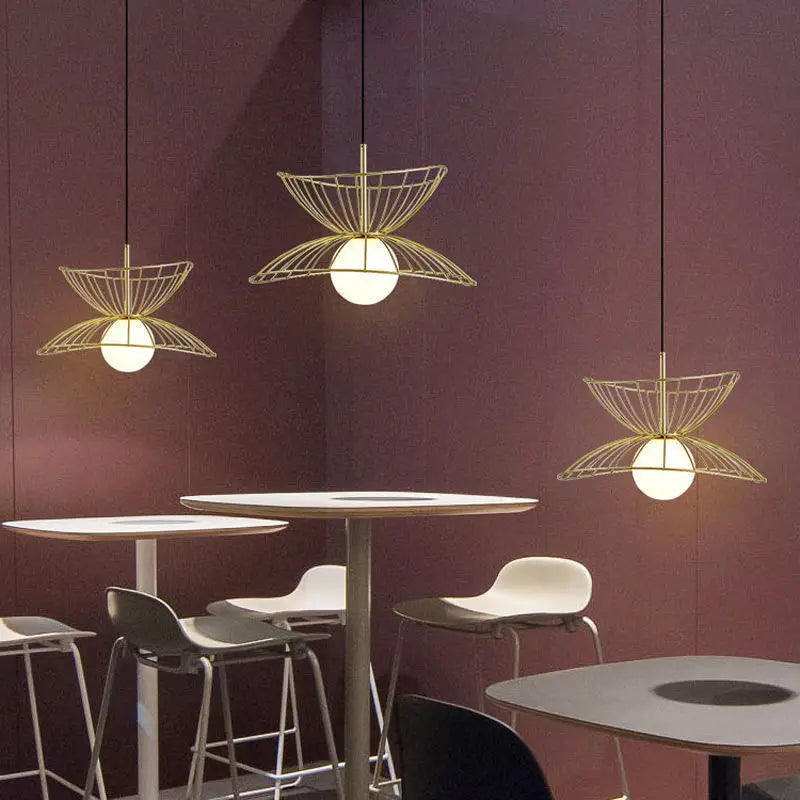 suspension plafonnier design en métal avec fil réglable led