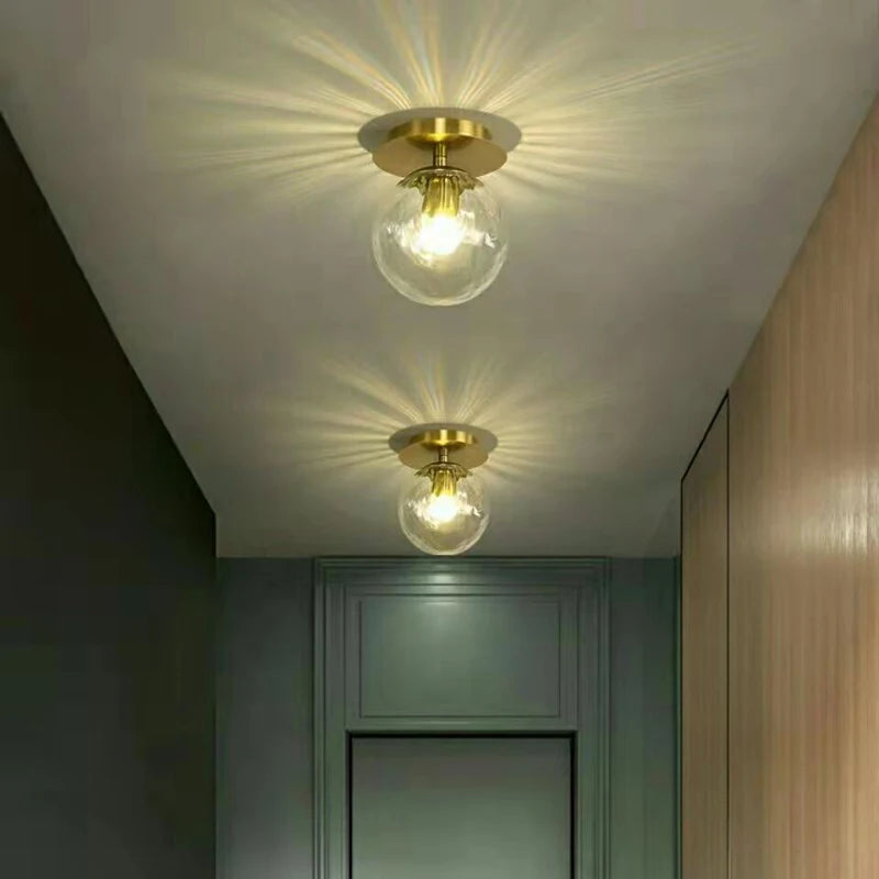 Plafonnier LED boule en verre moderne - vue 3 sur 14