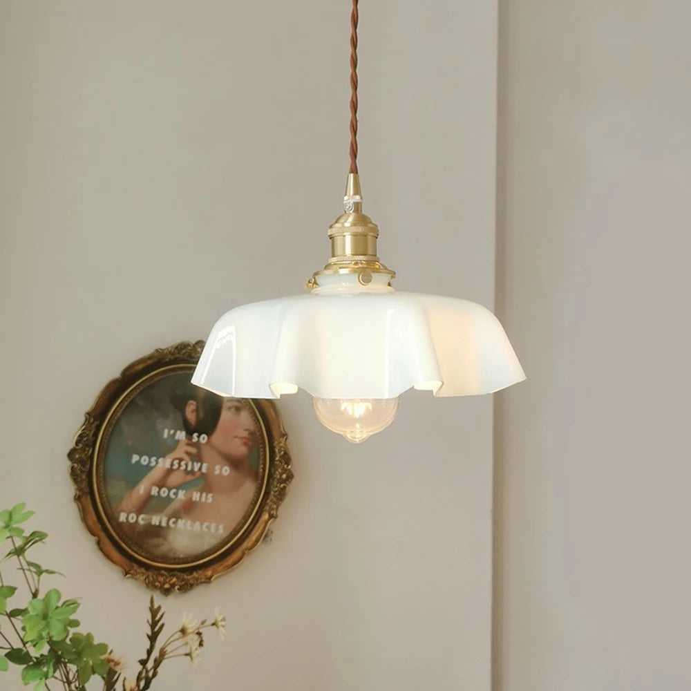 Nordique Rétro Coloré Verre Suspension lumières Salon Suspension Simple Lampe De Chevet LED E27 Éclairage Bar Hôtel Décor Luminaire