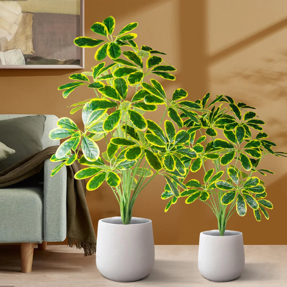 plantes artificielles de palmier et monstera pour décoration intérieure et extérieure - vue 6 sur 12