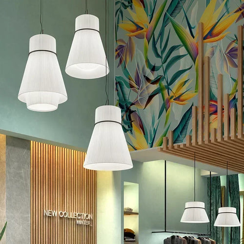 lustre nordique moderne en tissu pour décoration intérieure minimaliste