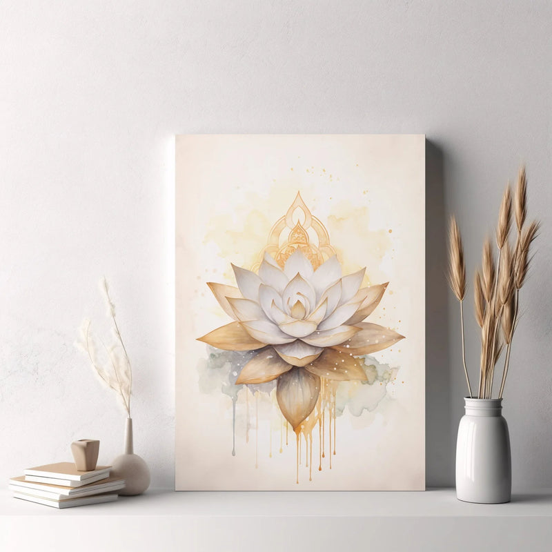 impression toile arbre de vie nordique et bouddha art mural spirituel