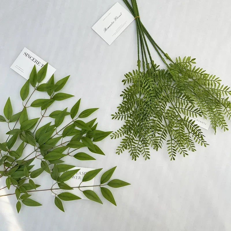 bouquet de feuilles de bambou artificielles pour décoration florale - vue 3 sur 7