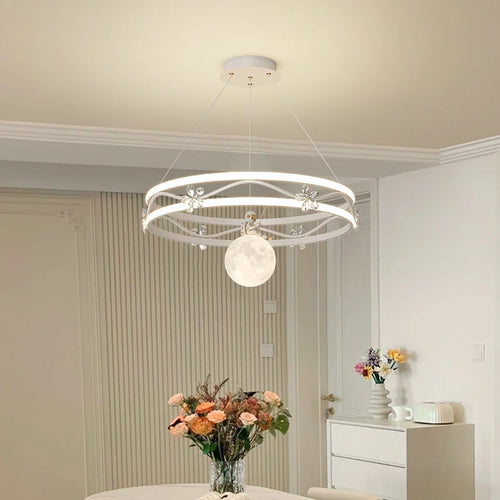 lustre style nordique moderne simple décoration crème millet - vue 6 sur 11