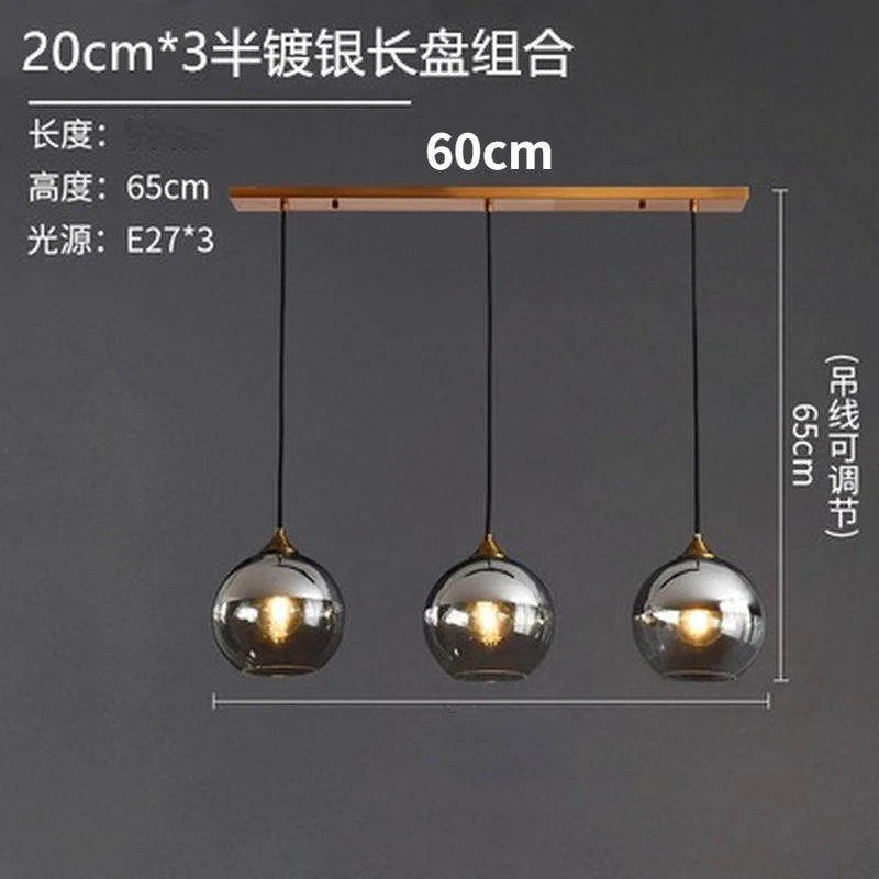 lustre en verre design nordique pour décoration intérieure - vue 10 sur 26