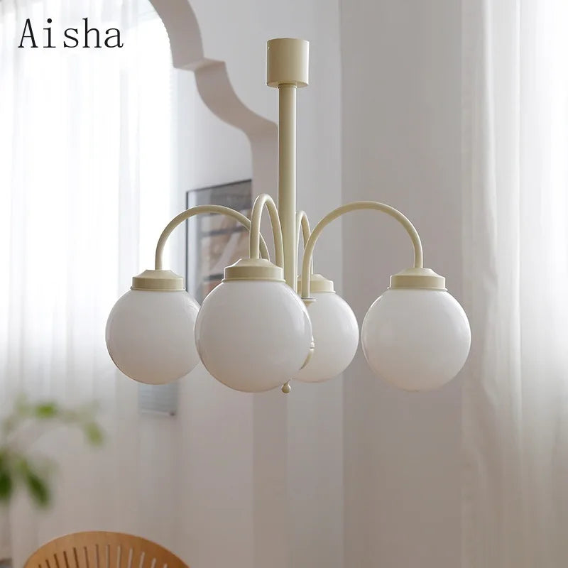 lustre rétro en verre pour décoration intérieure à plusieurs têtes - vue 9 sur 9