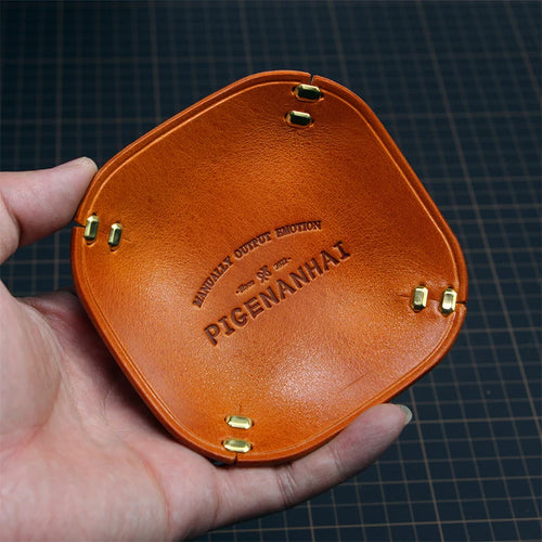 plateau de rangement en cuir pour bijoux et objets divers - vue 6 sur 10
