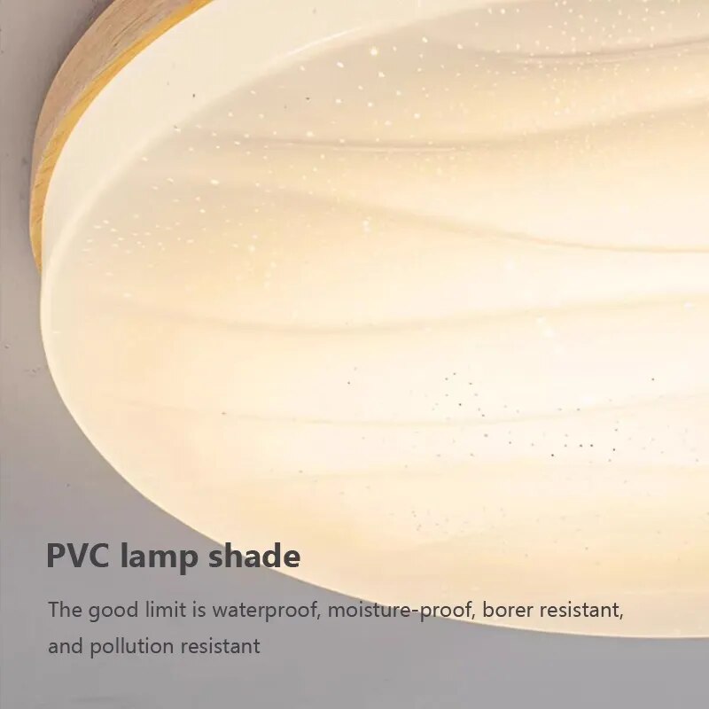 Lampe plafonnier bois nordique moderne - vue 6 sur 13