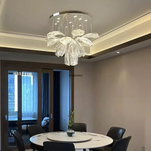 suspension art déco en verre pour intérieur moderne et élégant - vue 4 sur 8