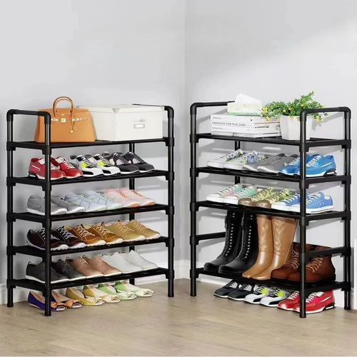 étagère à chaussures en métal à 5 niveaux gain de place tendance - vue 3 sur 16