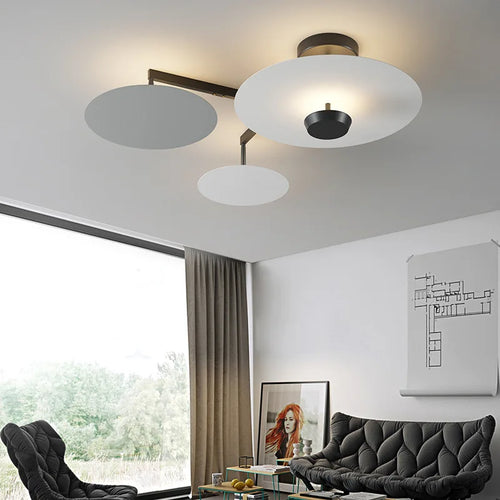 Plafonnier LED design nordique doré minimaliste