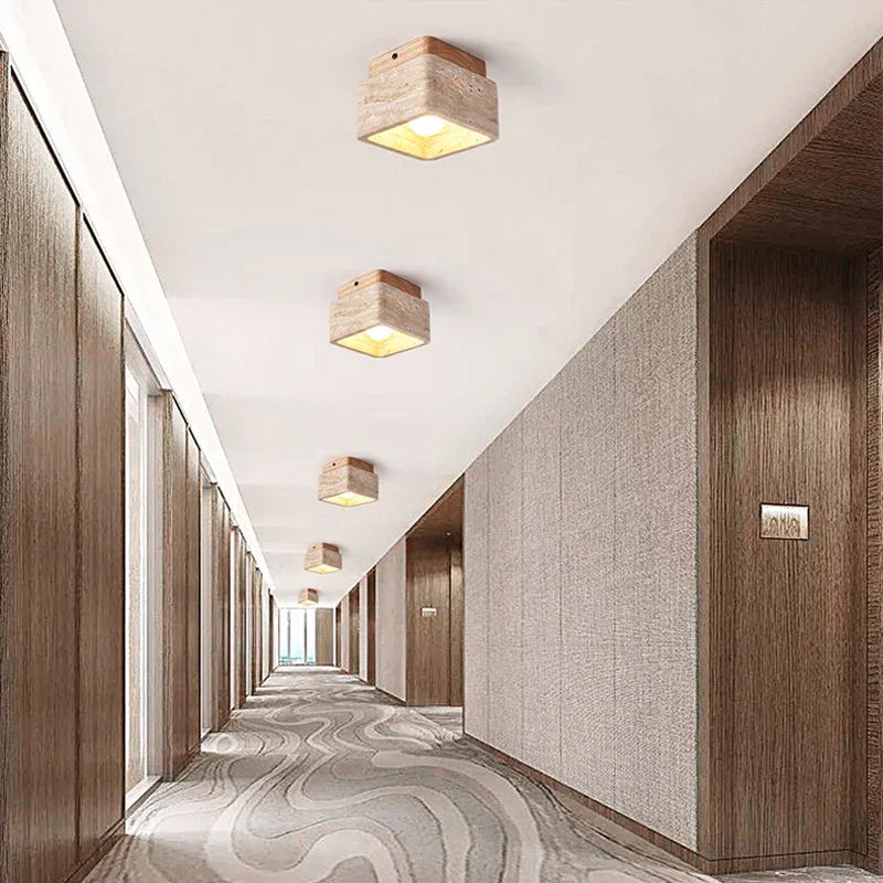 plafonnier rétro en pierre de grotte design silencieux et surprenant - vue 4 sur 7