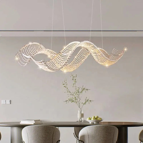 lustre de luxe moderne k9 en cristal suspendu personnalisé