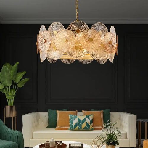 lustre moderne en verre design pour décoration intérieure - vue 3 sur 11