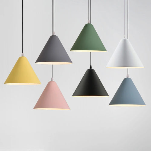 Suspension LED au style nordique Macaron en fer