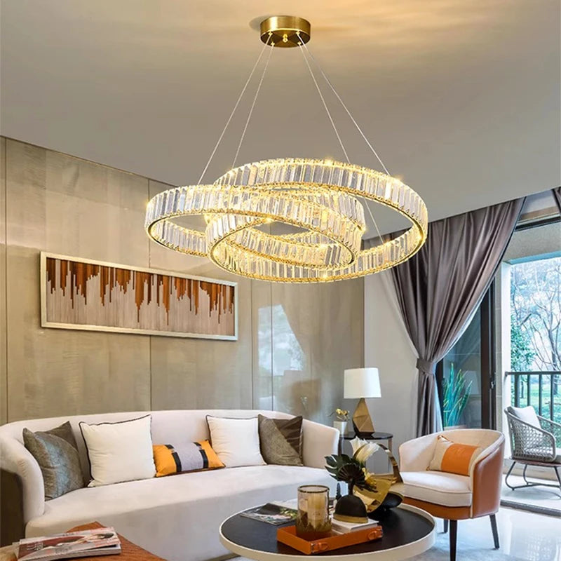 Lustre en cristal de décoration de maison moderne - vue 3 sur 9
