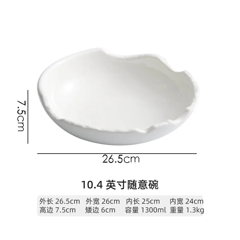 Bol irregulier ceramique epaisse style restaurant cuisine moderne