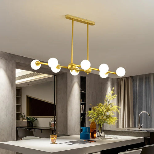 lustre moderne en verre pour éclairage intérieur décoratif - vue 4 sur 10