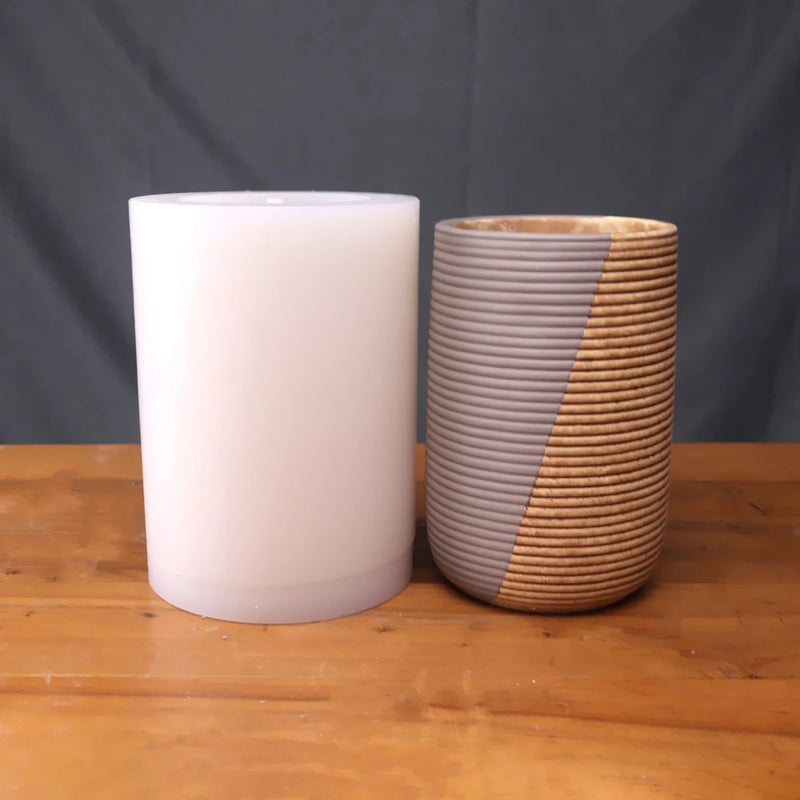 moule en silicone pour pots de fleurs en béton