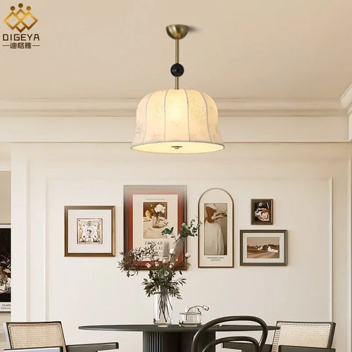 lustre en tissu de luxe français pour décoration intérieure - vue 5 sur 9