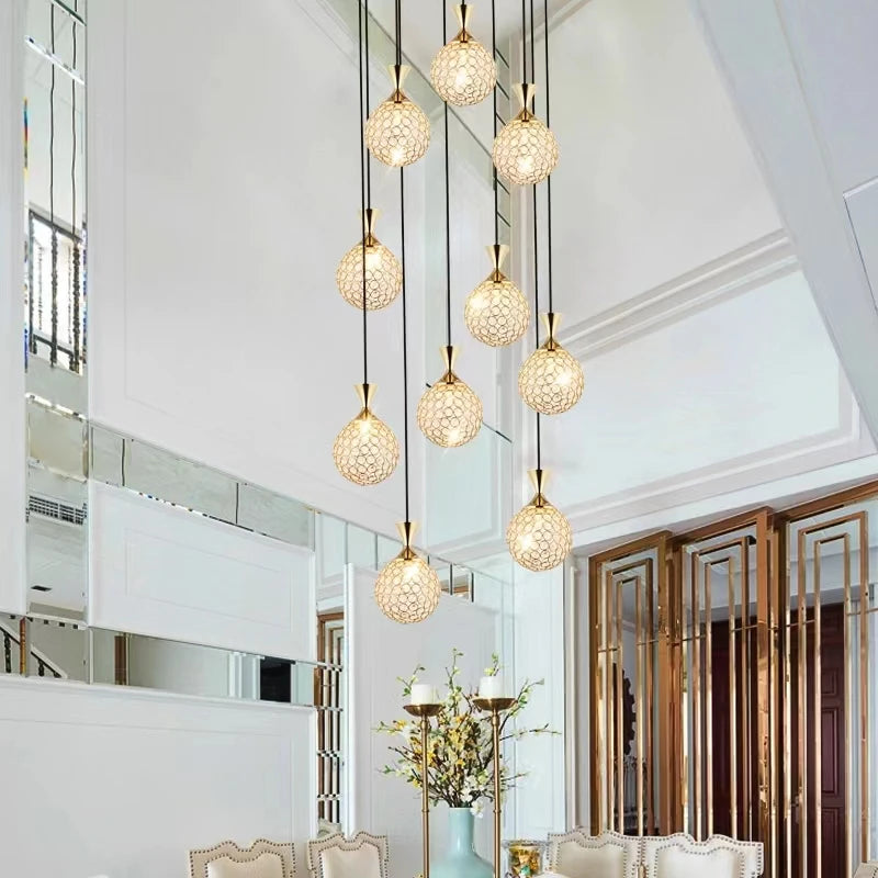 suspension moderne en cristal pour intérieur élégant - vue 6 sur 6