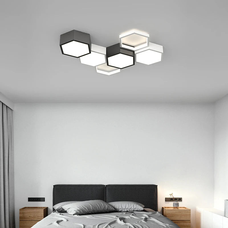 plafonnier design en nid dabeille pour intérieur créatif - vue 7 sur 18