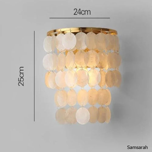lustre nordique en coquillage avec luminaire à led - vue 16 sur 17