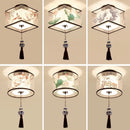 lustre chinois créatif lotus éclairage suspendu peinture décorative