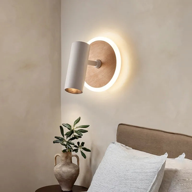 applique murale led pivotante pour lecture ambiance wabi-sabi - vue 5 sur 8
