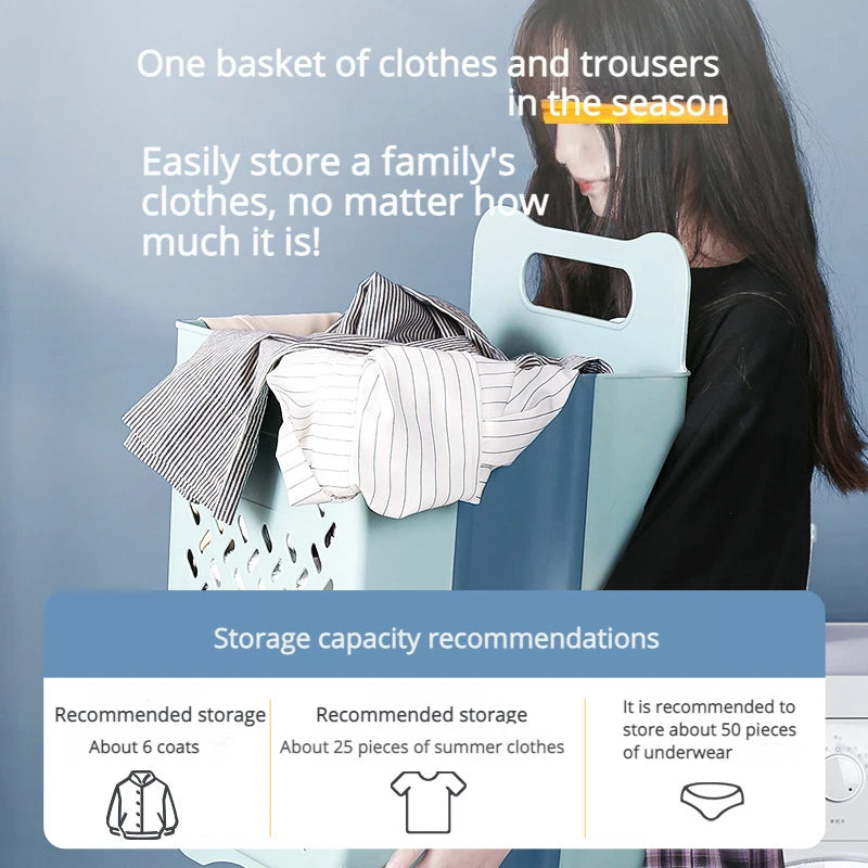 panier à linge pliable et mural pour rangement pratique - vue 3 sur 17