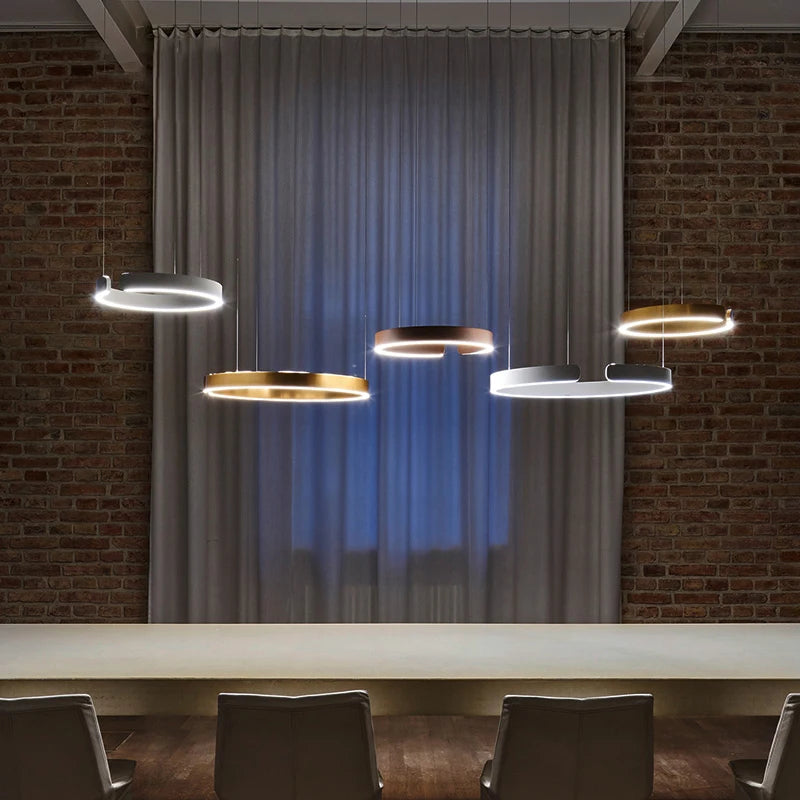 Lustre anneau LED plafond moderne lustre salle à manger Table à manger éclairage plafond lustre éclairage décoration de la maison