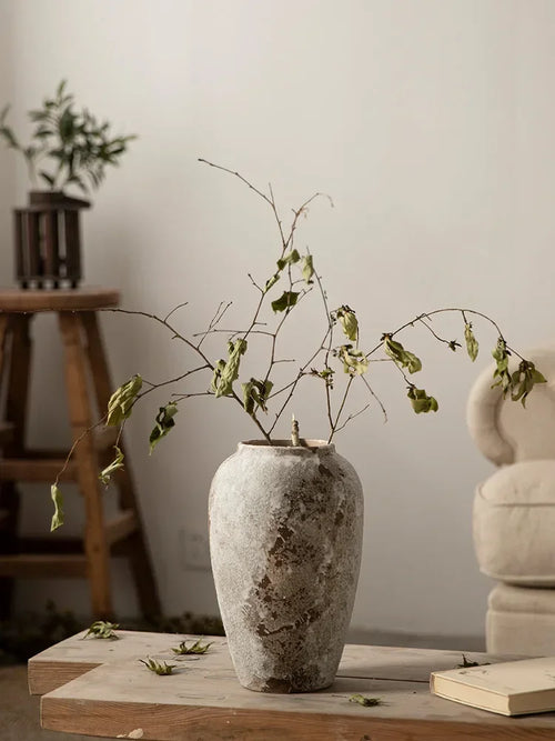 vase en céramique style chinois rétro pour arrangement floral - vue 3 sur 7