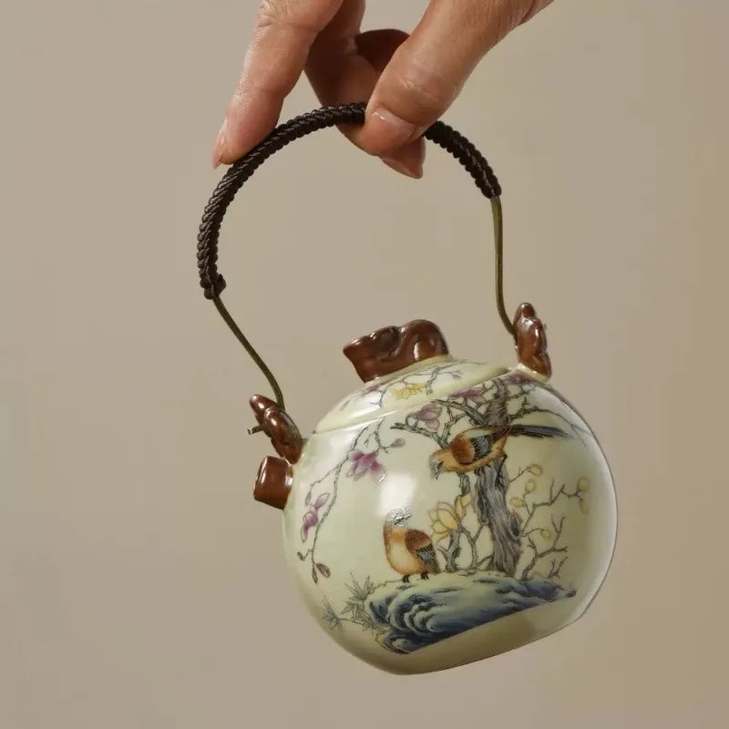 Théière chinoise lotus en porcelaine service kung fu - vue 5 sur 7