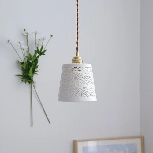 suspension moderne en céramique et cuivre pour décoration intérieure - vue 7 sur 6