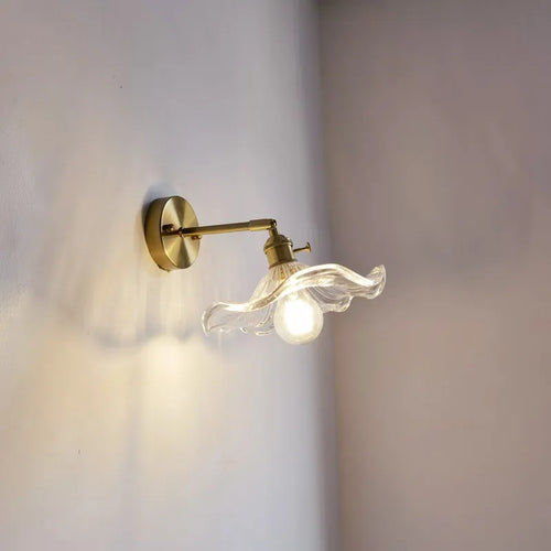 American Vintage Glass Wall Sconce Light Fixtures with E27 Led Lamp - vue 7 sur 7