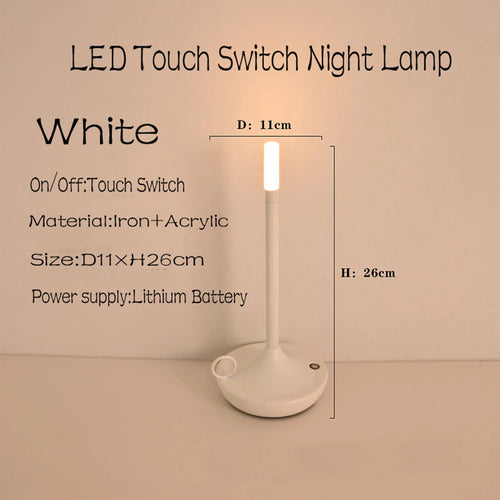 LED bougie lampe de Table de camping-car Rechargeable veilleuse tactile pour la décoration de la maison dîner atmosphère créative lampe de bureau - vue 10 sur 11