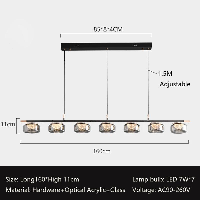 lustre minimaliste italien haut de gamme pour éclairage moderne - vue 10 sur 12