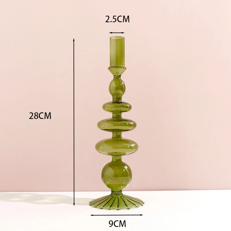 bougeoir en verre européen pour décoration et mariage - vue 12 sur 30