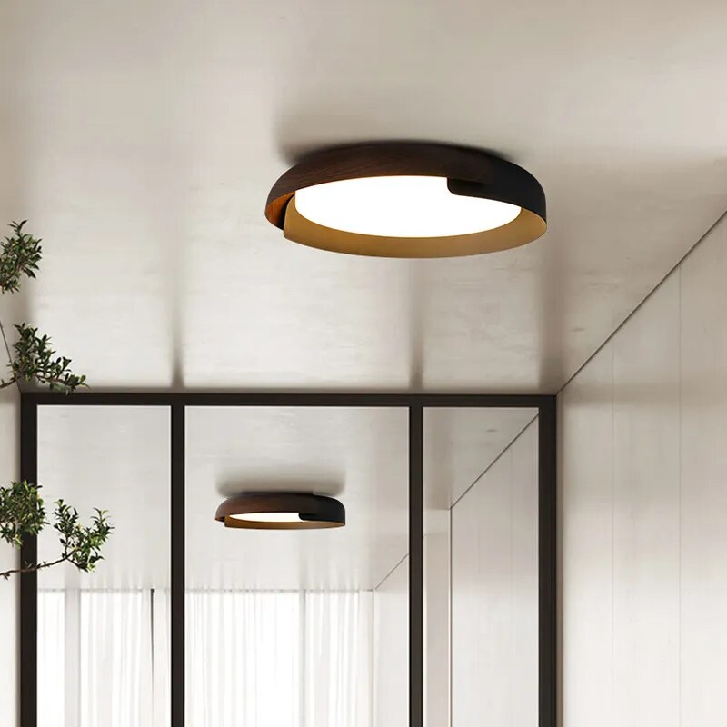 Plafonnier LED Style bois nordique