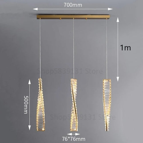 suspension en cristal moderne pour intérieur art déco minimaliste - vue 9 sur 12